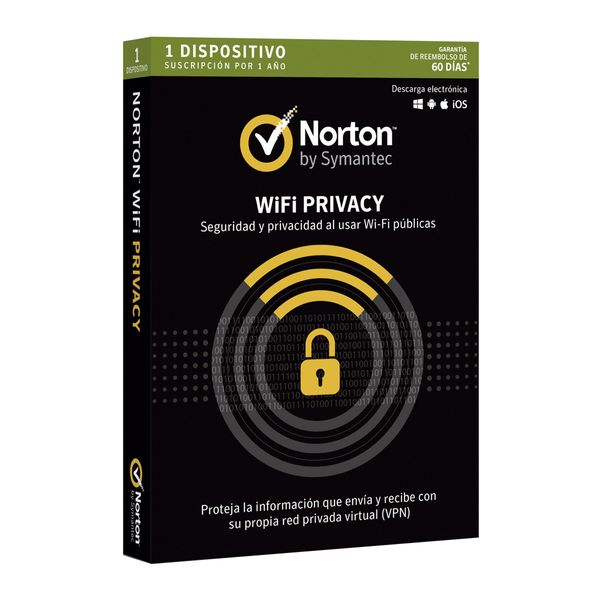 NORTON WIFI PRIVACY 1.0 ES 1 DISPOSITIVO 1 ANO CARDMM TUNEL VPN CIFRADO