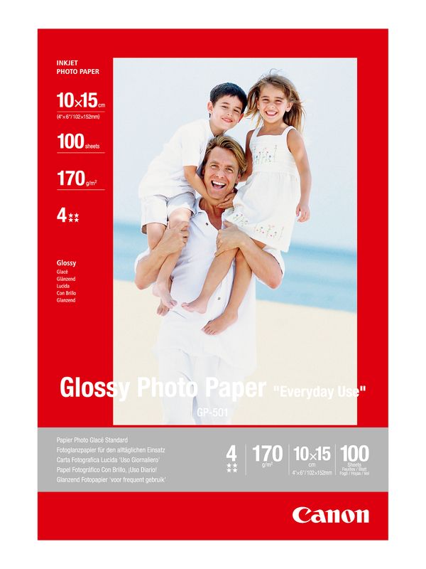 0775B003 papel canon fotografico glossygp-501 4x6 100sh