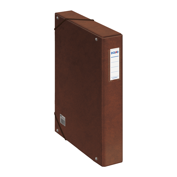 09572 cajas de proyectos carton forrado lomo de 5 cm cuero con etiqueta 245x350x50 dohe 09572