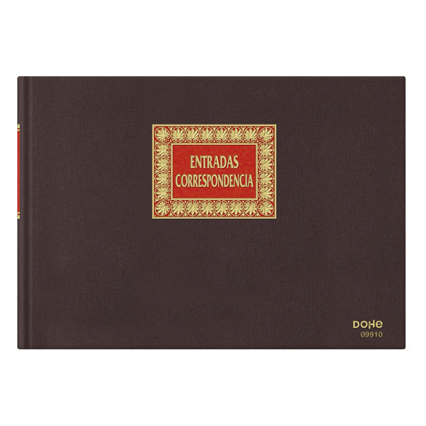 09910 libro de registros entrada correspondencia folio apaisado 100 hojas dohe 09910
