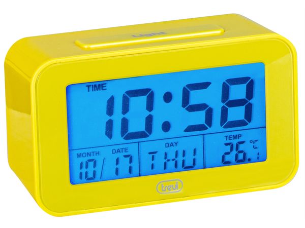 0SL3P5005 reloj digital con alarma y termnmetro trevi sld 3p50 amarillo
