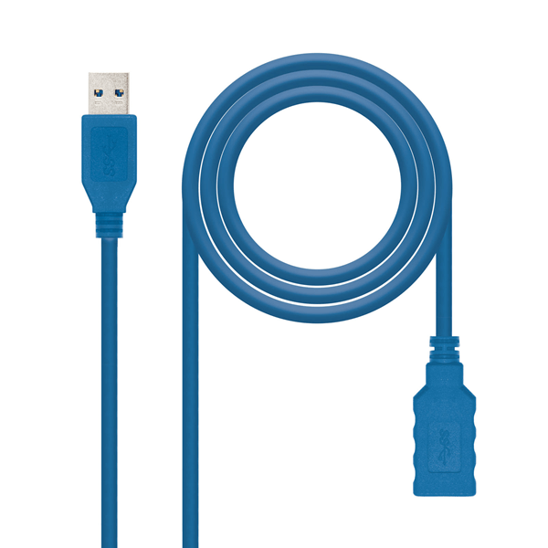 10.01.0901-BL cable usb 3.0 tipo am ah azul 1 mt nanocable 10.01.0901 bl