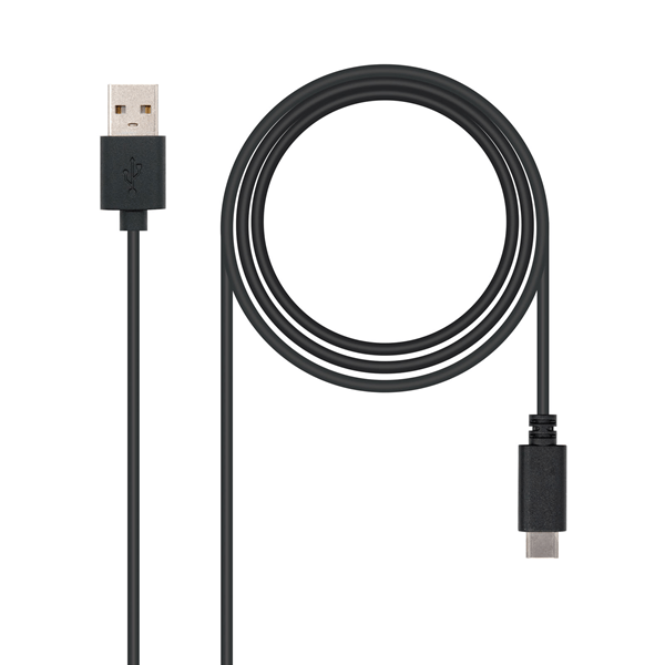10.01.2100 cable usb 2.0 3a. tipo usb c m a m. negro. 0.5m