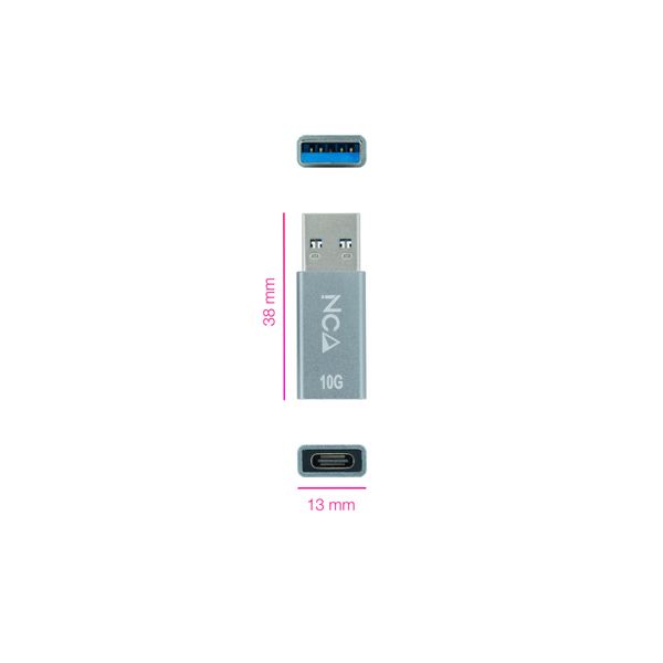 10.02.0013 adaptador nano cable usb am usb ch 3.1 gris