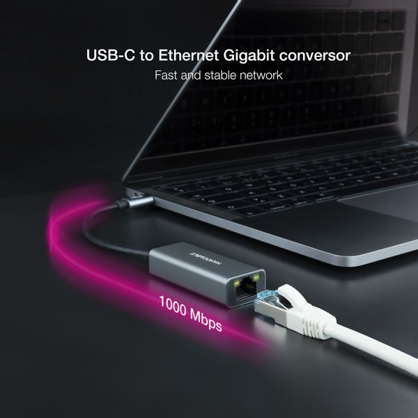 10.03.0406 conversor nano cable usb c ethernet 101001000mbps 15cm