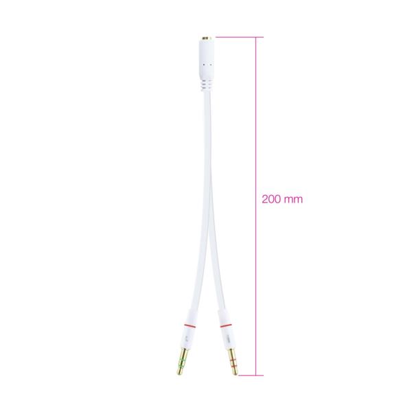 10.24.1203 cable audio nano cable jack3.5h 2jack3.5m 20cm blanco