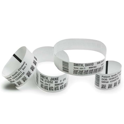 10018857 wristband synthetic 1x7in 25.4x177.8mm dt z band ultra soft coated permanent adhesive 1in 25.4mm core
