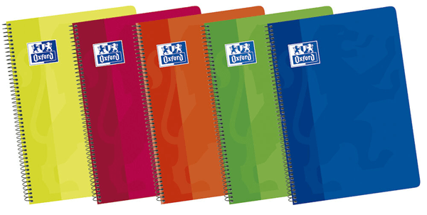100430171 cuaderno tapa blanda folio 80 hojas 4x4 colores surtidos oxford 100430171