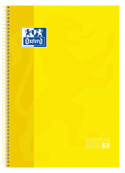 100430200 cuaderno europeanbook 1 tapa extradura a4 80 hojas 5x5 color amarillo oxford 100430200