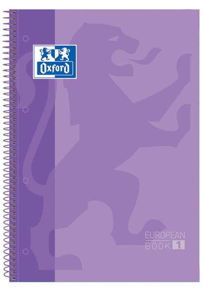 100430201 cuaderno europeanbook 1 tapa extradura a4 80 hojas 5x5 color malva oxford 100430201