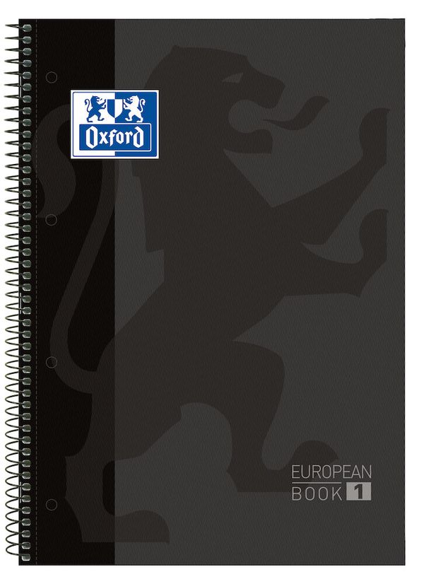 100430269 cuaderno europeanbook 1 tapa extradura a4 80 hojas 5x5 color negro oxford 100430269