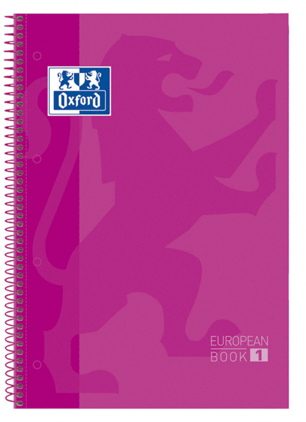 100430270 cuaderno europeanbook 1 tapa extradura a4 80 hojas 5x5 color fucsia oxford 100430270
