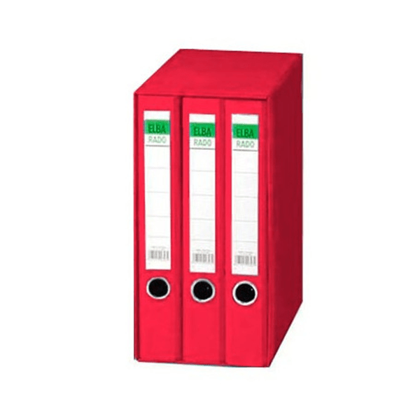 100580058 modulo archivador palanca x3 rado top a4 estrechos color rojo elba 100580058