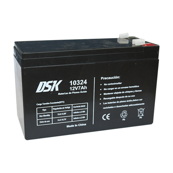 10324 dsk bateria plomo acido recargable 12v 7ah negro