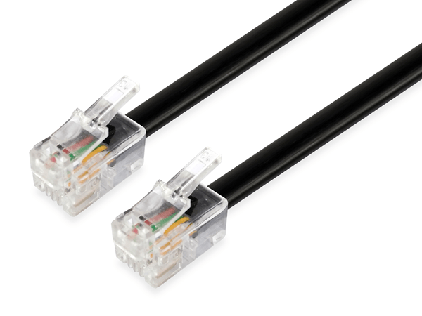 105102 cable telefonico plano equip rj11 4p4c awg28 3m color negro