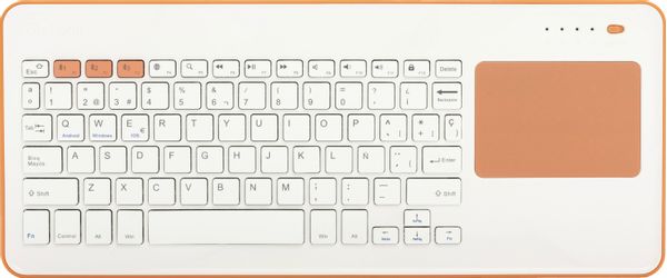 111943140199 teclado wireless touchpad blancomelocoton silver ht