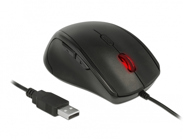 12548 delock mouse usb optico ergonomico de 5 botones