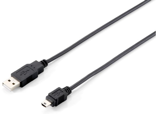 128521 cable usb 2.0 tipo a b mini 5pin 1.8m