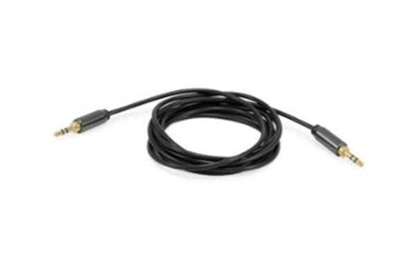 147083 cable audio mini jack 3.5mm macho a mini jack 3.5mm macho carcasa metalica alta calidad 2.5m
