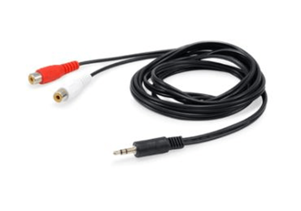 147093 cable audio mini jack 3.5mm macho a 2 rca hembra 2.5m