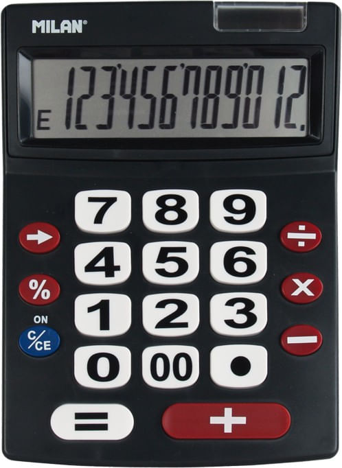151712BL calculadora 12 digitos teclas grandes milan 151712bl