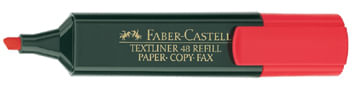154821 marcador fluor textliner rojo faber castell 154821