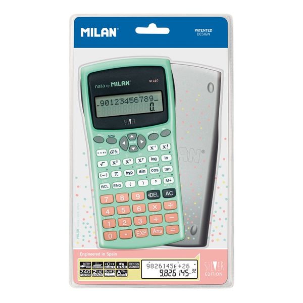159110SLBL calculadora cientifica funciones silver nuevo milan 159110slbl