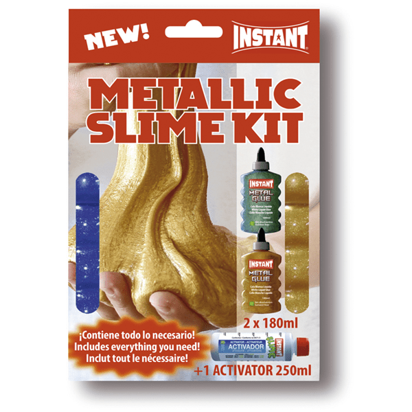 18961 estuche metallic slime mini kit 2 colas activador instant 18961