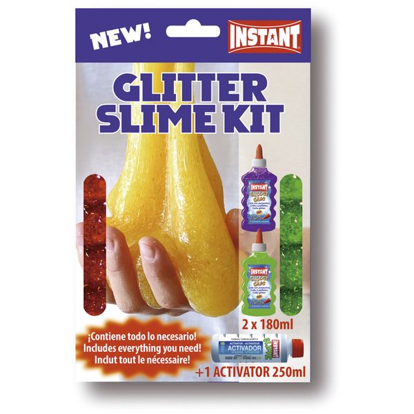 18981 estuche glitter slime mini kit 2 colas activador instant 18981