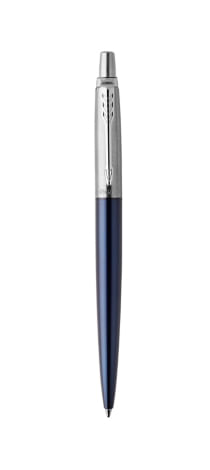1953186 boligrafo retractil jotter royal azul con borde cromado punto medio tinta azul parker 1953186