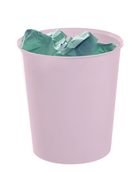 2001 RS PS papelera ecogreen 100 reciclado y reciclable rosa pastel 18 litros 290x310 mm archivo 2000 2001 rs ps