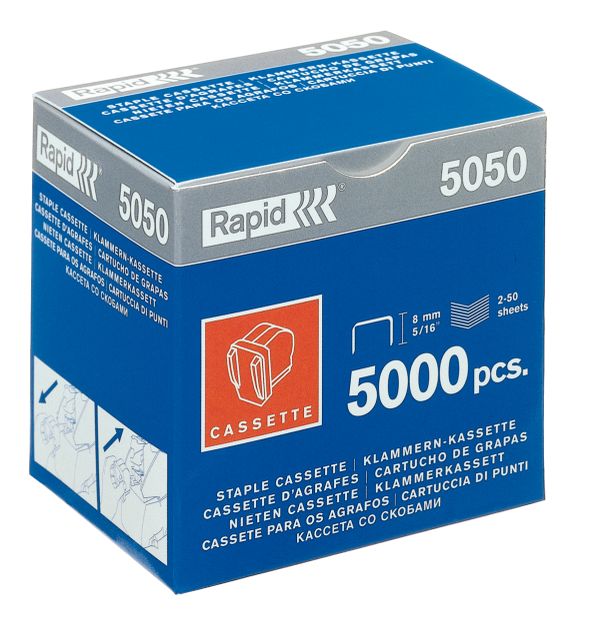 20993500 caja de 5000 grapas tipo 5050e galvanizadas para grapadoras electricas rapid 20993500