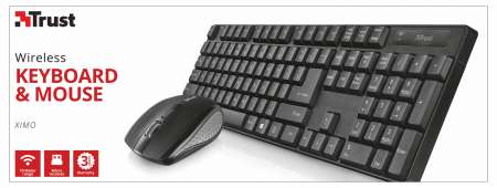 21135 teclado inalambrico raton trust negro