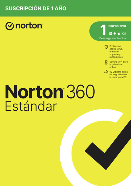 21433183 norton 360 standard 10gb es 1 user 1 device 12mo box