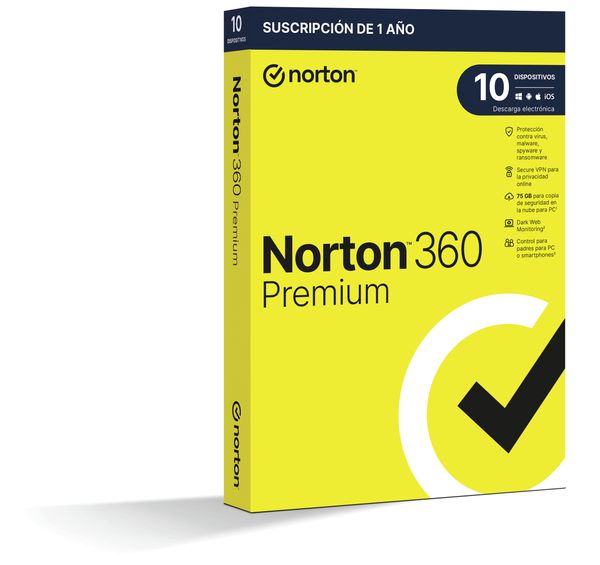 21433187 antivirus norton 360 premium 75gb es 1 user 10 device 12mo box