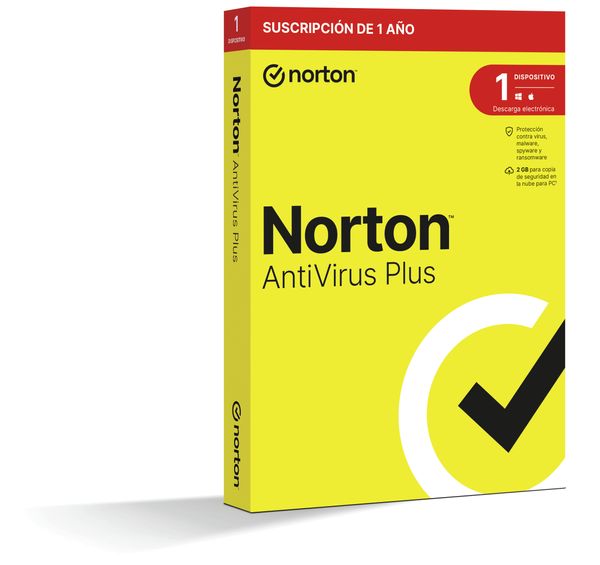 21433200 antivirus norton plus 2gb es 1 user 1 device 12mo box