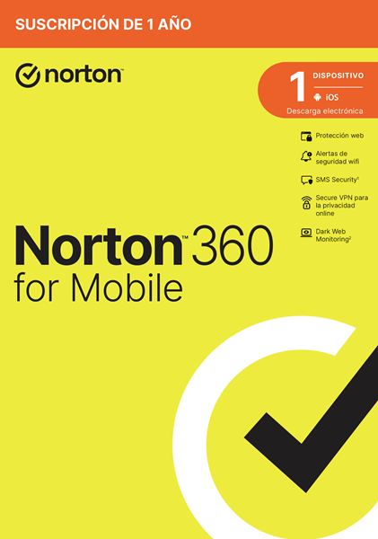 21433202 antivirus norton 360 mobile es 1 user 1 device 12mo box