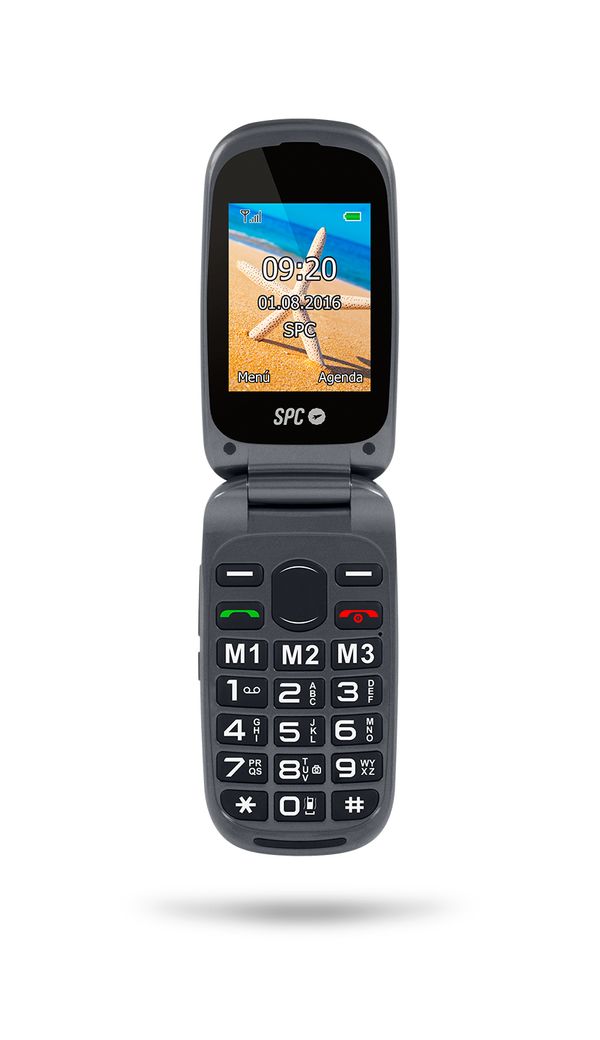 2304N telefono movil libre spc mobile harmony pantalla 1.8p dual sim teclas grandes mensaje sos negro