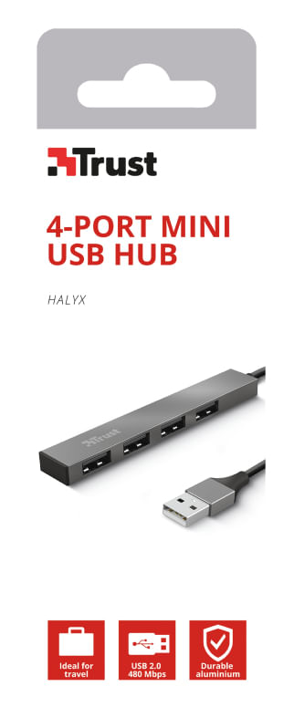23786 halyx 4 port mini usb hub