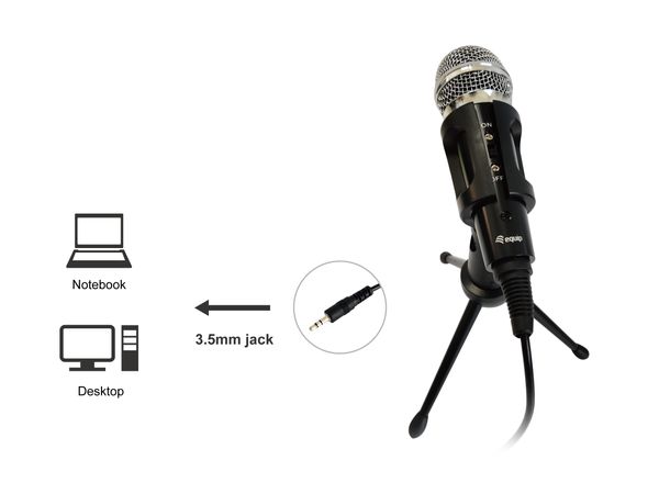 245341 microfono sobremesa equip life onmidireccional jack 3.5p cancelacion ruido boton mute