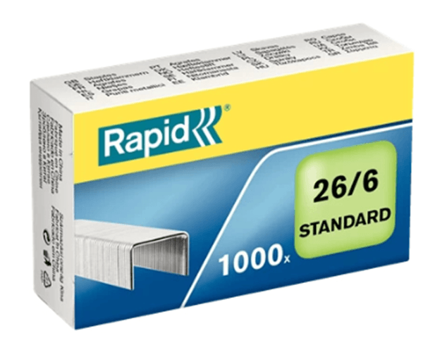 24861300 caja 1.000 grapas rapid standard 26 6 mm galvanizada rapid 24861300