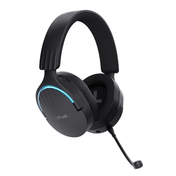 24901 headset bluetooth trust gaming fayzo gxt 491 negro 24901 bt y usb 2.4ghz microfono desmontable y flexible carga usb c controles en la oreja rgb