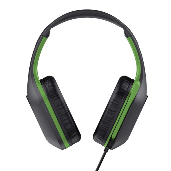 24994 headset trust gaming gxt 415x zirox xbox ligeros. microfono plegable. negro verde 24994