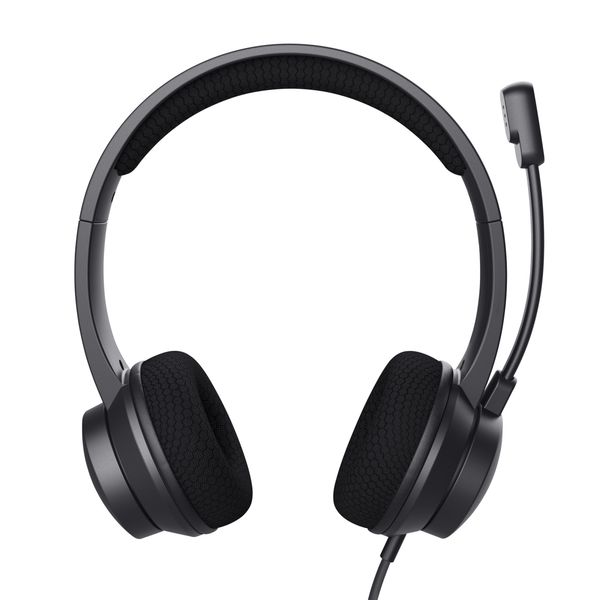 25089 headset trust ayda 25089 usb adaptador usb c microfono plegable con cancelacion de ruido diadema ajustable