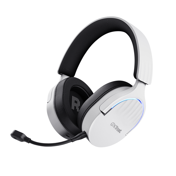 25304 headset bluetooth trust gaming fayzo gxt 491 blanco 25304 bt y usb 2.4ghz microfono desmontable y flexible carga usb-c controles en la oreja rgb
