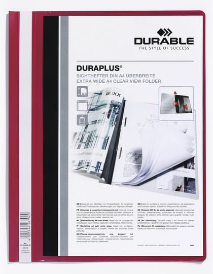 2579-03 dossier fastener duraplus a4 pvc rojo durable 2579 03