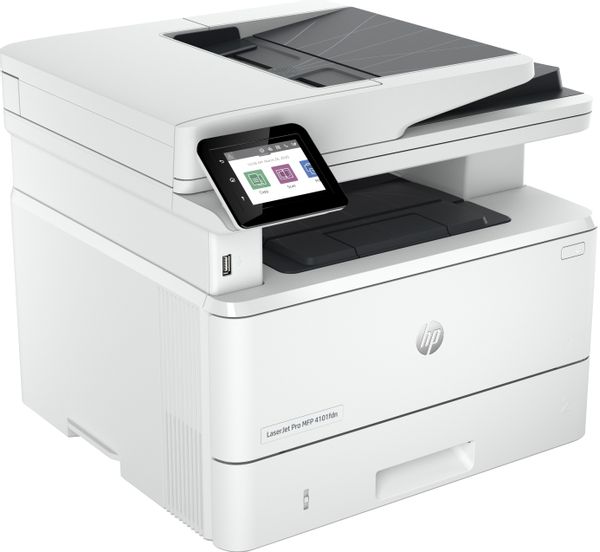2Z624E impresora hp laserjet pro impresora multifuncion hp laserjet pro  4102fdwe. blanco y negro. impresora para pequenas y medianas empresas.  imprima. copie. escanee y enva e por fax. impresion a doble cara.