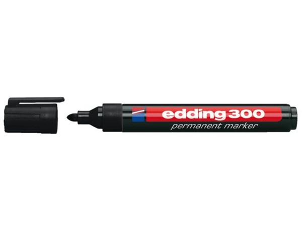 300-01 marcador permanente punta redonda 1.5-3mm 300 negro edding 300-01