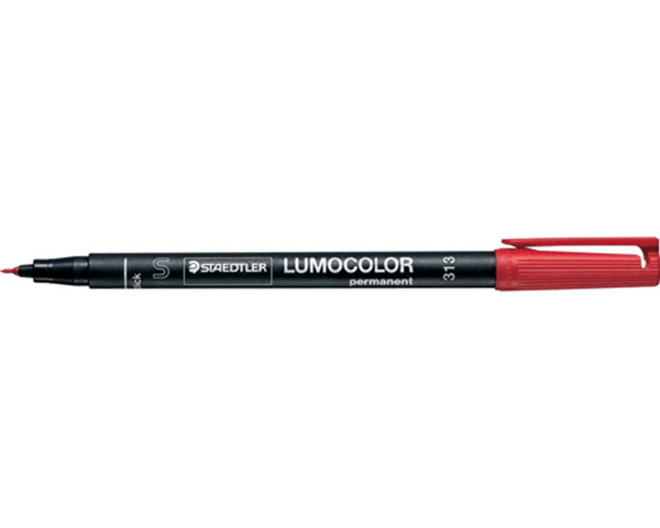 313-2 marcador lumocolor permanente punta superfina 0.4mm. rojo staedtler 313 2
