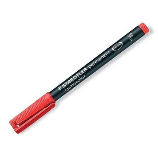 318-2 marcador lumocolor permanente punta fina 0.6mm. rojo staedtler 318 2